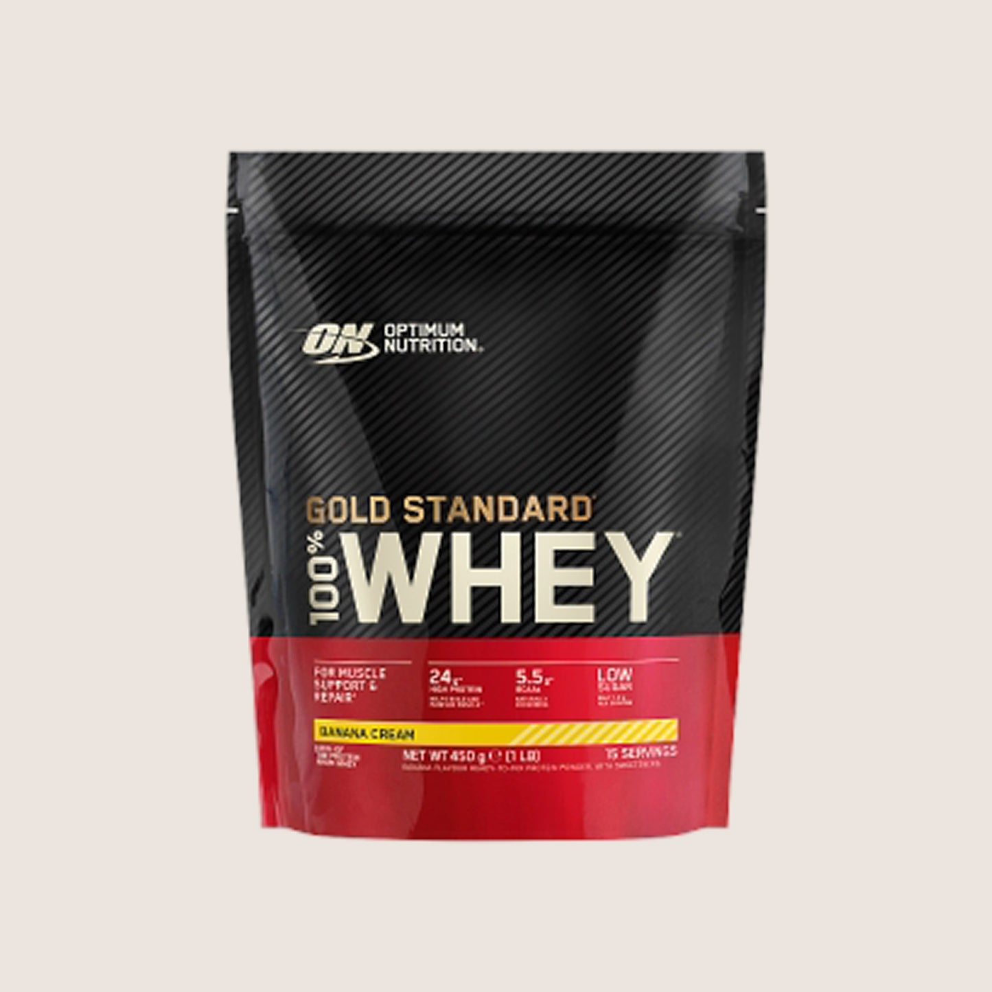Optimum Nutrition 100% Gold Standard Whey Protein Powder Banana Cream 15 servings