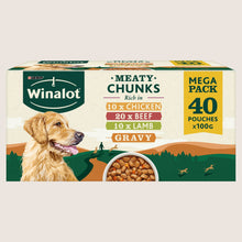 Winalot Meaty Chunks Mixed in Gravy Wet Dog Food Complete Nutrition 40x100g