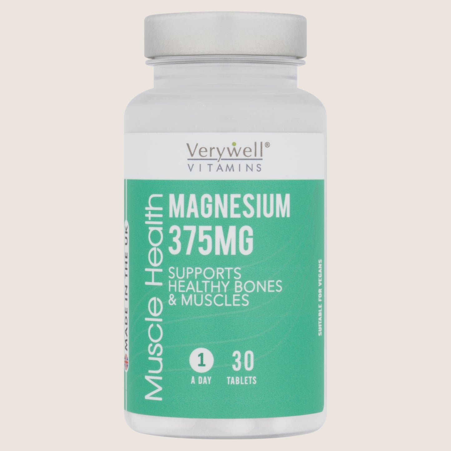 Verywell Vitamins Muscle Health Magnesium 375mg 30 Tablets