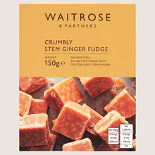 Waitrose Stem Ginger Crumbly Fudge Quality Choice 150G