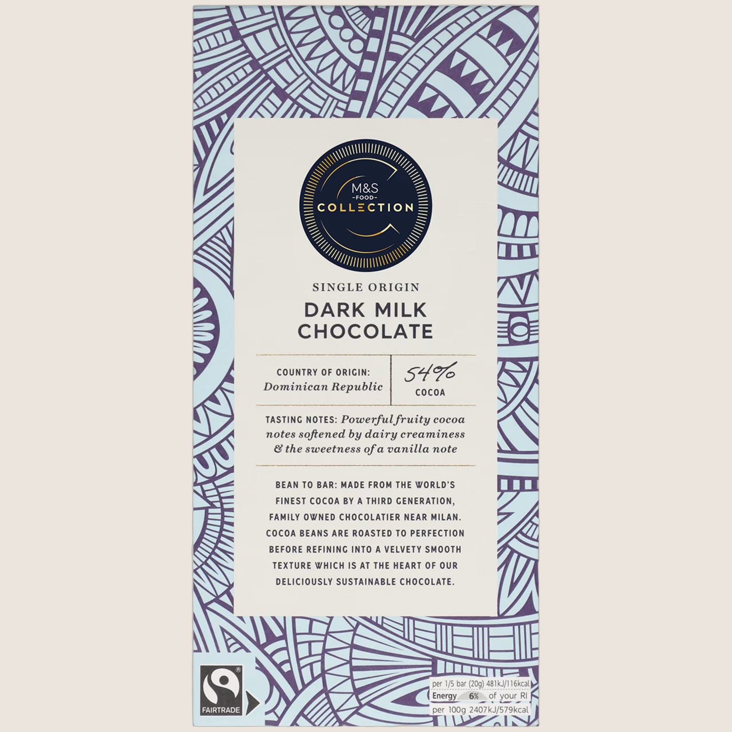 M&S Collection Single Origin Dark Milk Chocolate 100 g