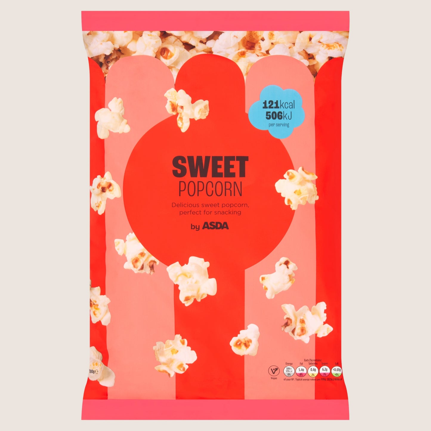 ASDA Sweet Popcorn No Artificial Additives 100g