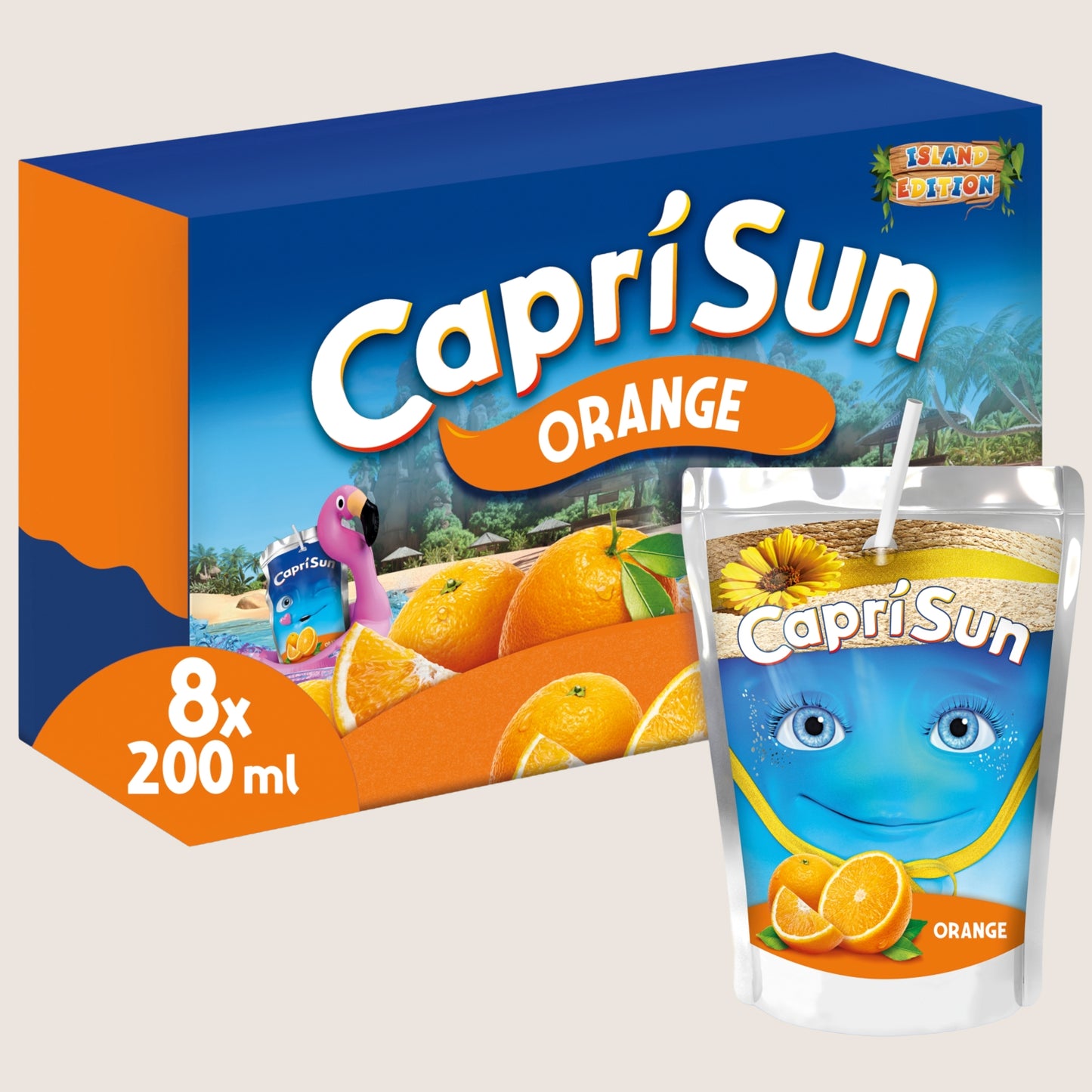 Capri-Sun Orange Kids' Juice Drink No Artificial Additives 8 x 200ml