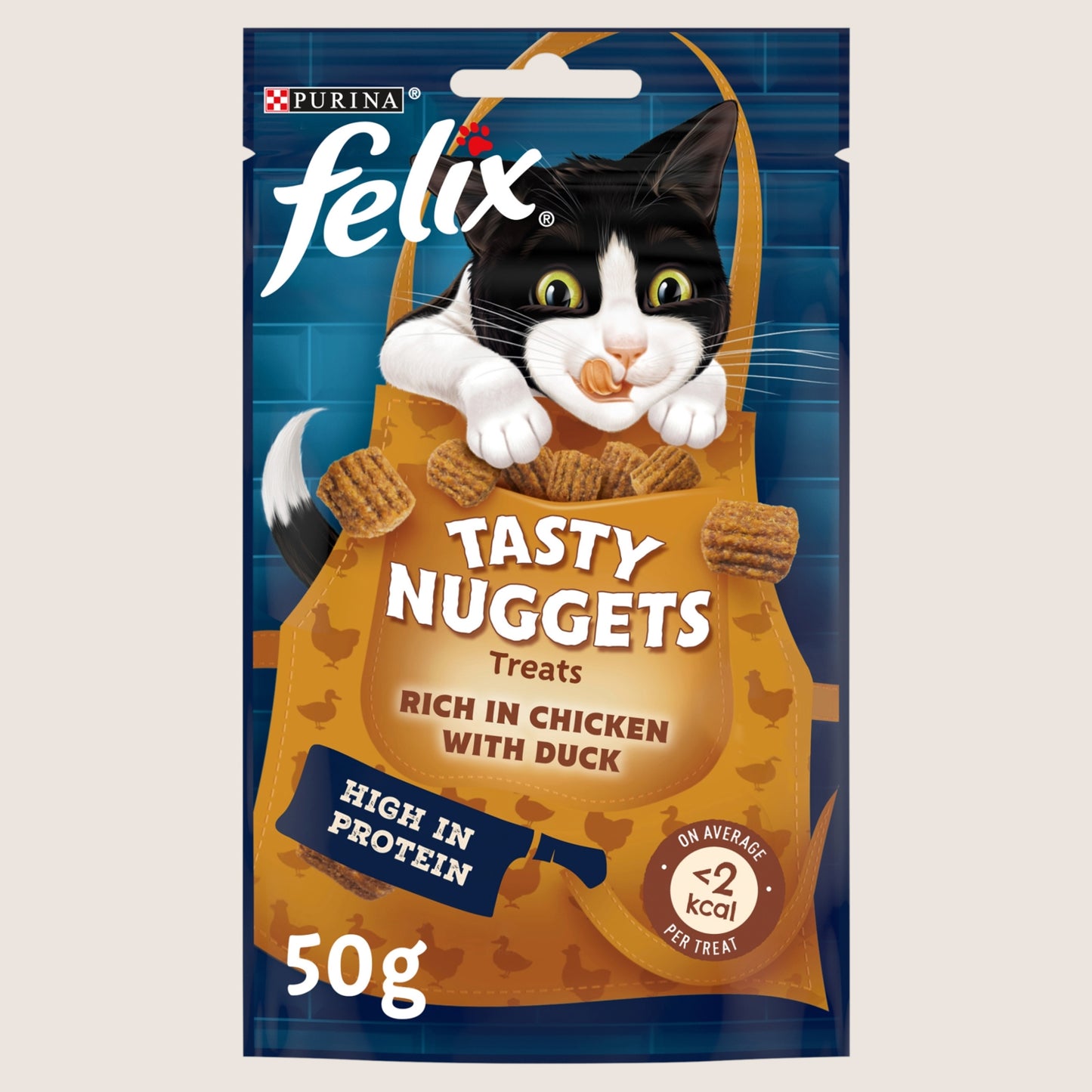 Felix Tasty Nuggets Chicken & Duck Cat Treats Nutritionally Complete 50g