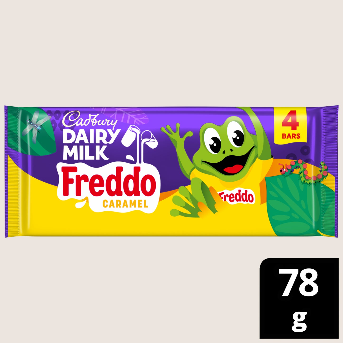 Cadbury Dairy Milk Caramel Freddo Chocolate Bar 4 Pack 4 x 19.5g