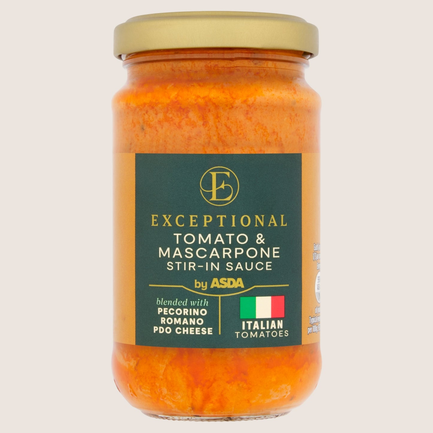 Exceptional by ASDA Tomato & Mascarpone Stir-in Sauce Free From Artificial Flavours 190g