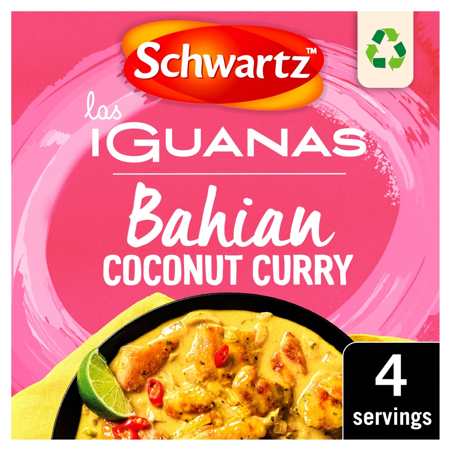 Schwartz Las Iguanas Bahian Coconut Curry Recipe Mix No Artificial Additives 25g