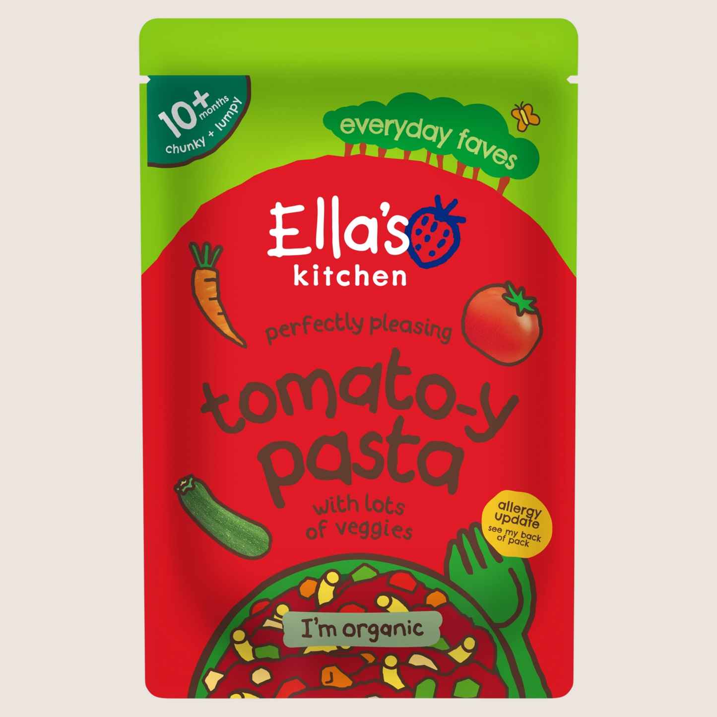 Ella's Kitchen Tomato-y Pasta 10+ Months Gentle Formula 190g