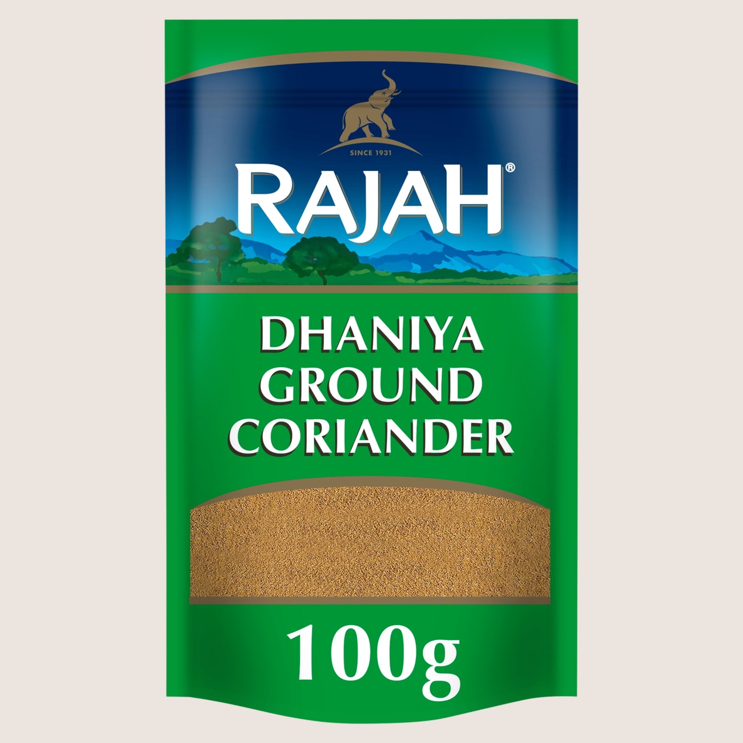 Rajah Dhaniya Coriander Ground Spices No Artificial Additives 100g