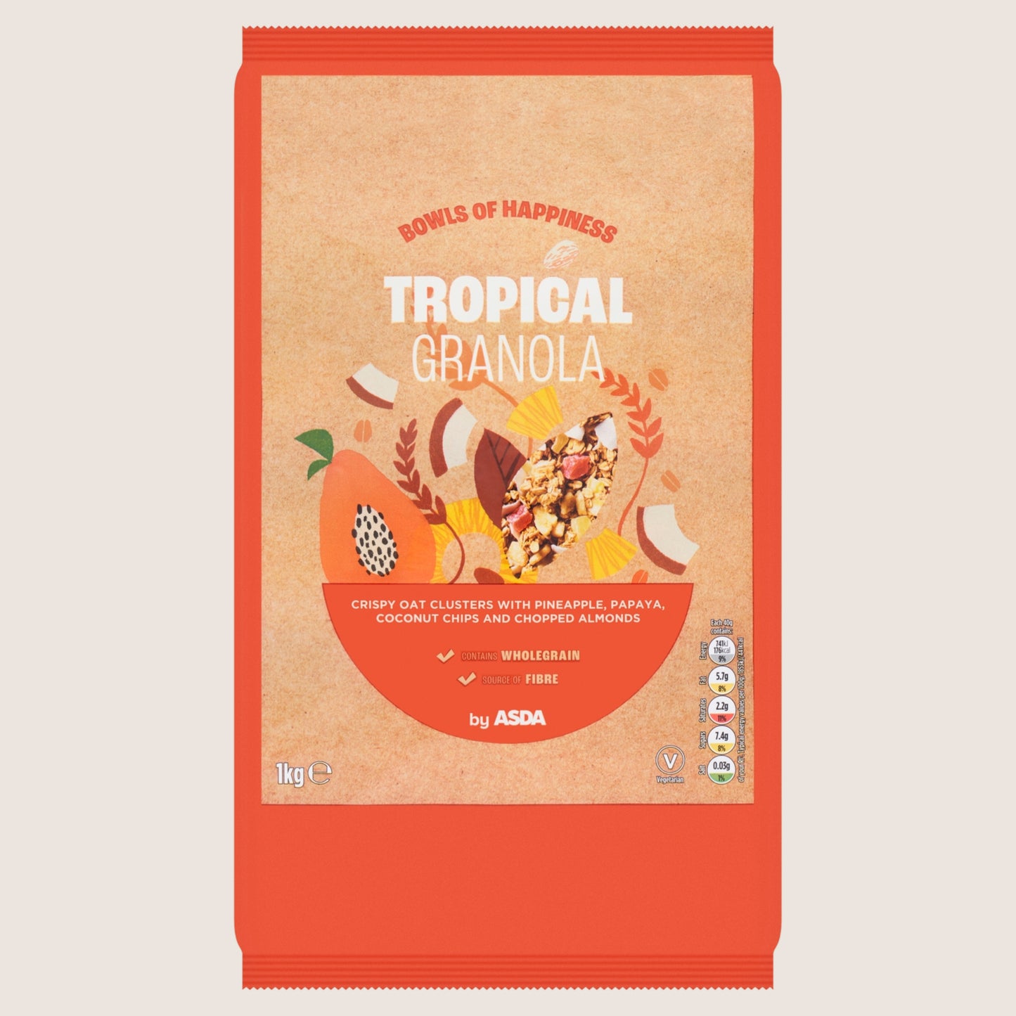 ASDA Tropical Granola Vitamin Fortified 1kg