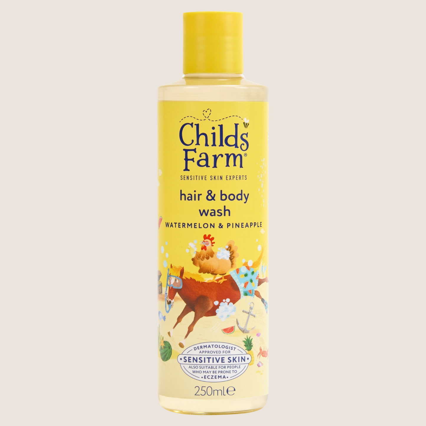 Childs Farm Watermelon & Pineapple Hair & Body Wash Gentle Tear-Free Formula for Kids Babies & Sensitive Skin 250ml