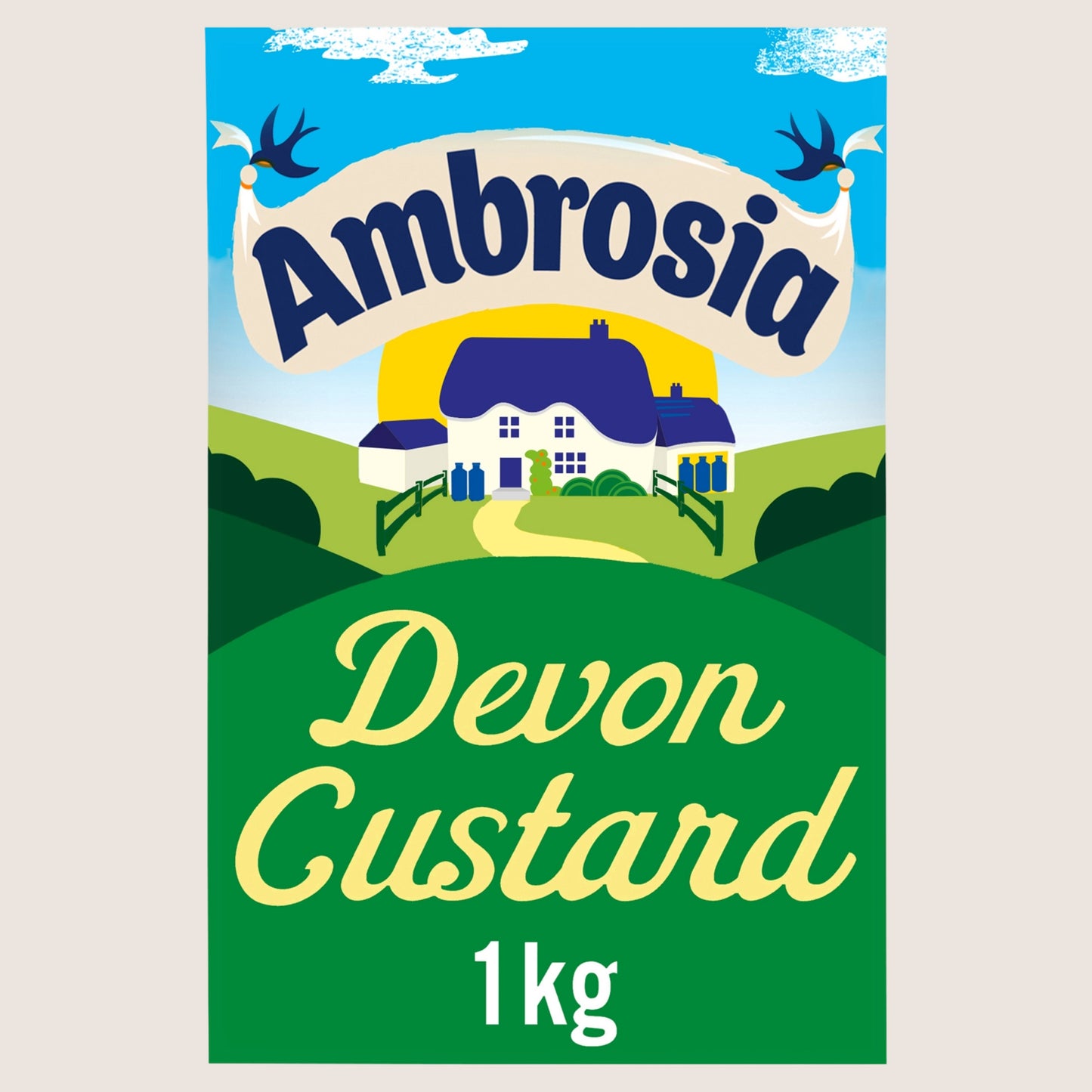 Ambrosia Devon Custard Dessert Carton No Artificial Additives 1kg