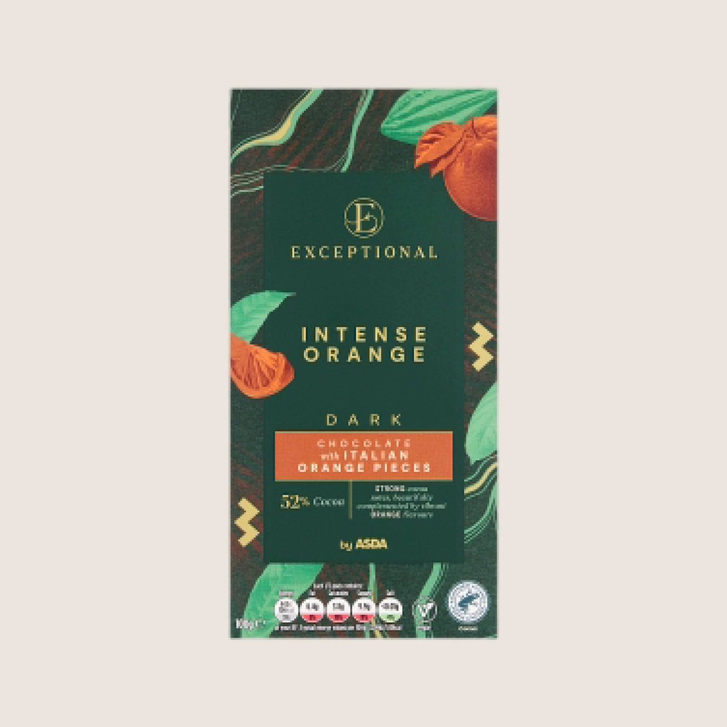 ASDA Dark Chocolate with Italian Orange Pieces 100g