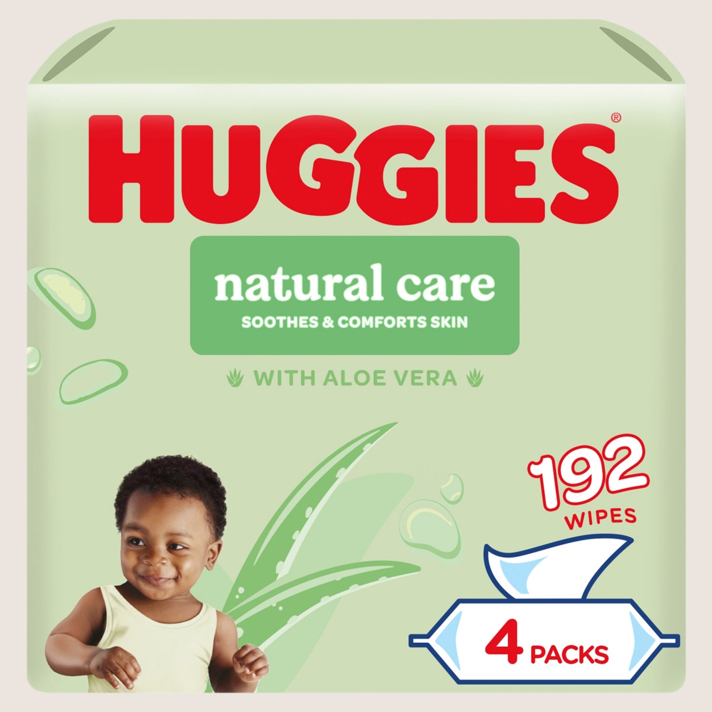 Huggies ® Huggies Natural Care Plastic Free Baby wipes - 4 packs of Natural Formula 48 Wipe