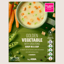 ASDA Golden Vegetable Soup in a Cup with Croutons No Artificial Additives 4 x 23g