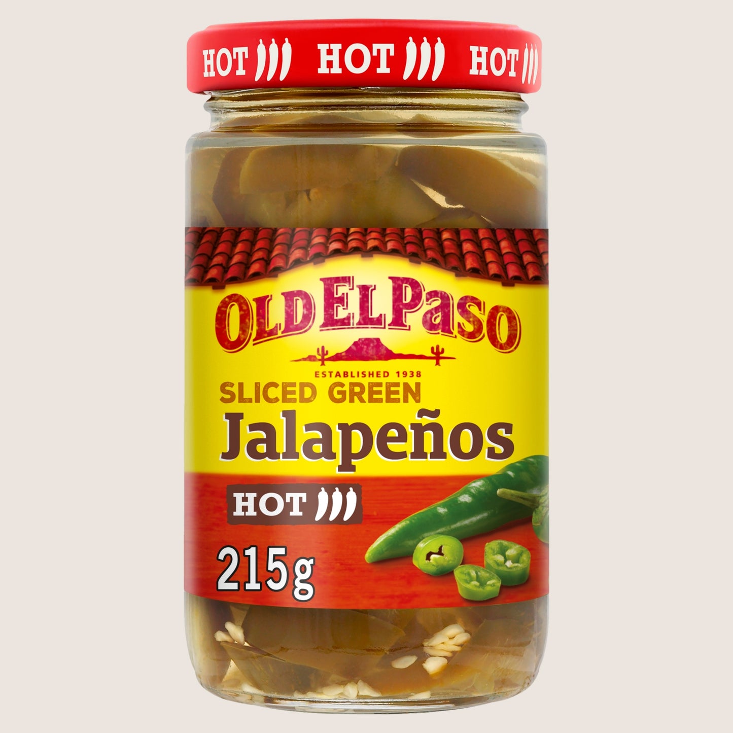 Old El Paso Jalapeños No Artificial Additives 215g