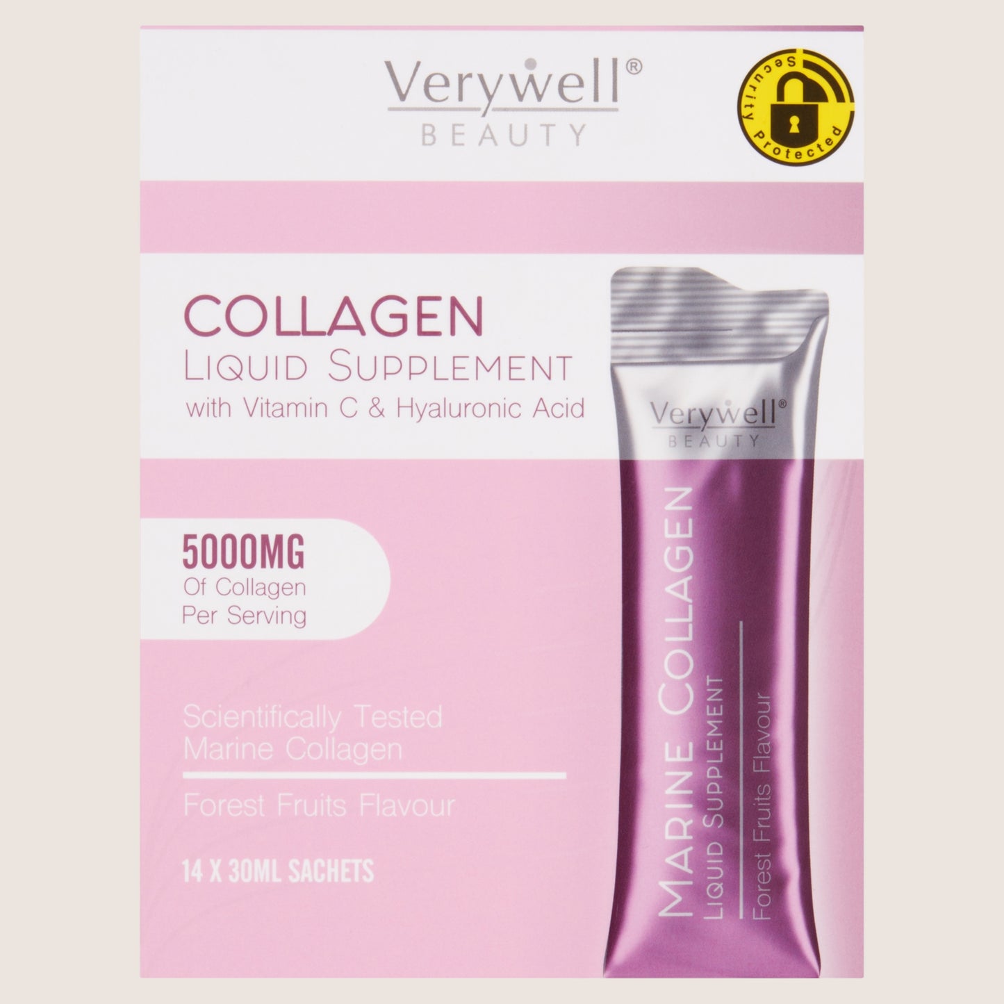 Verywell Beauty Collagen Liquid Supplement with Vitamin C & Hyaluronic Acid 14 x
