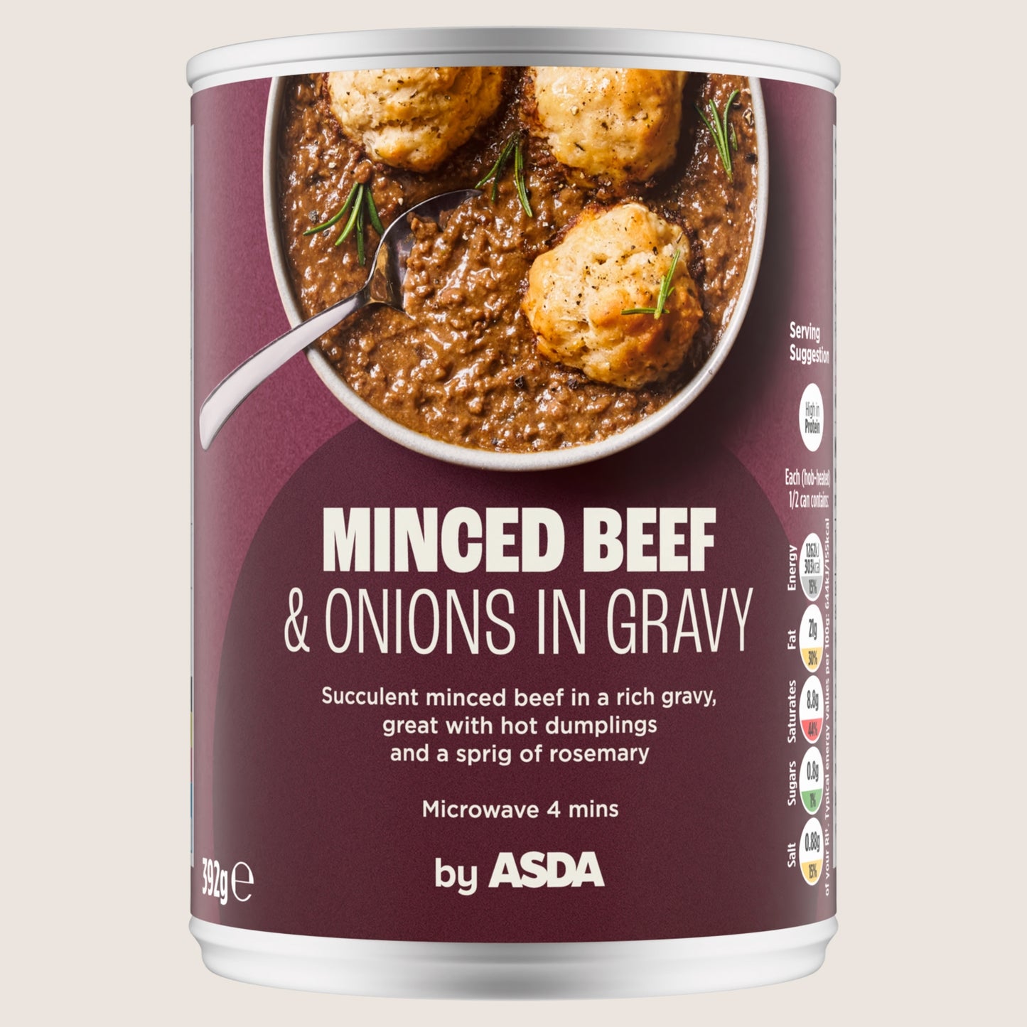 ASDA Minced Beef & Onions in Gravy No Artificial Additives 392g