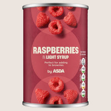 ASDA Raspberries in Light Syrup No Artificial Additives 300g