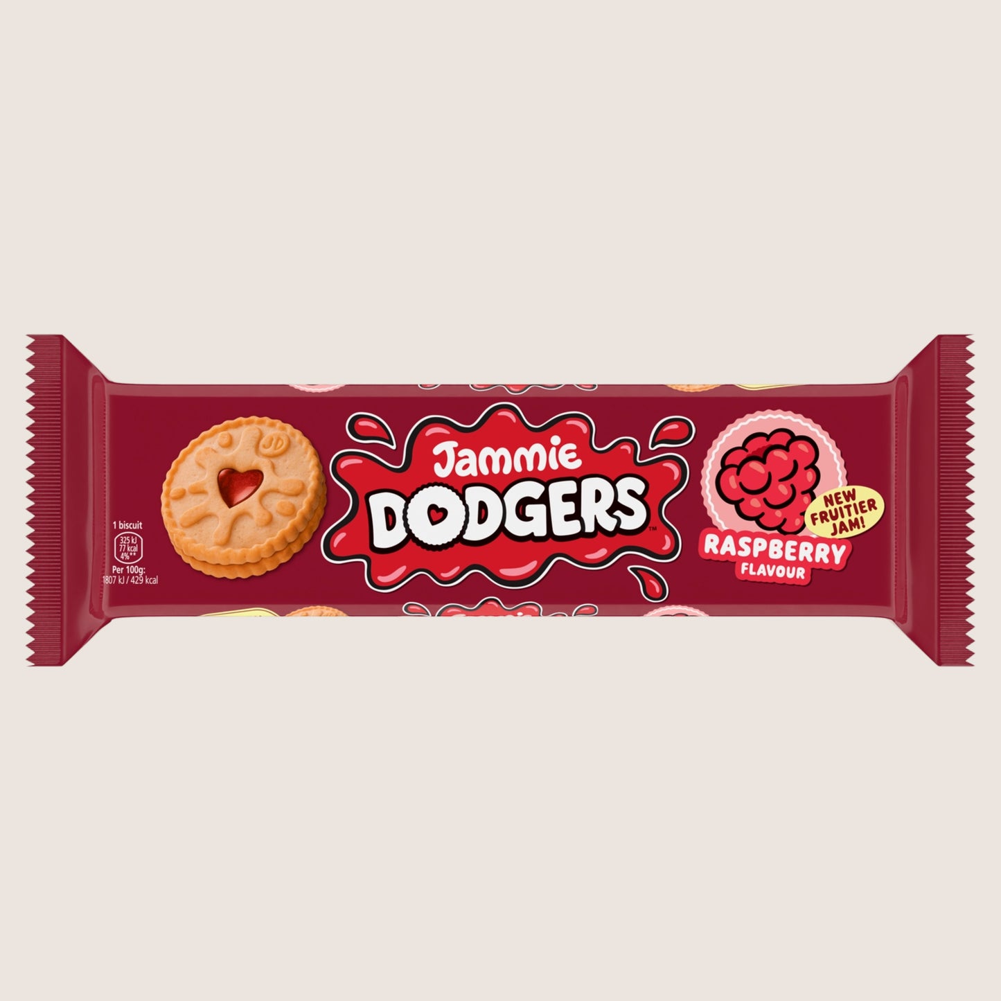 Jammie Dodgers Raspberry Flavour Free From Artificial Additives 140g