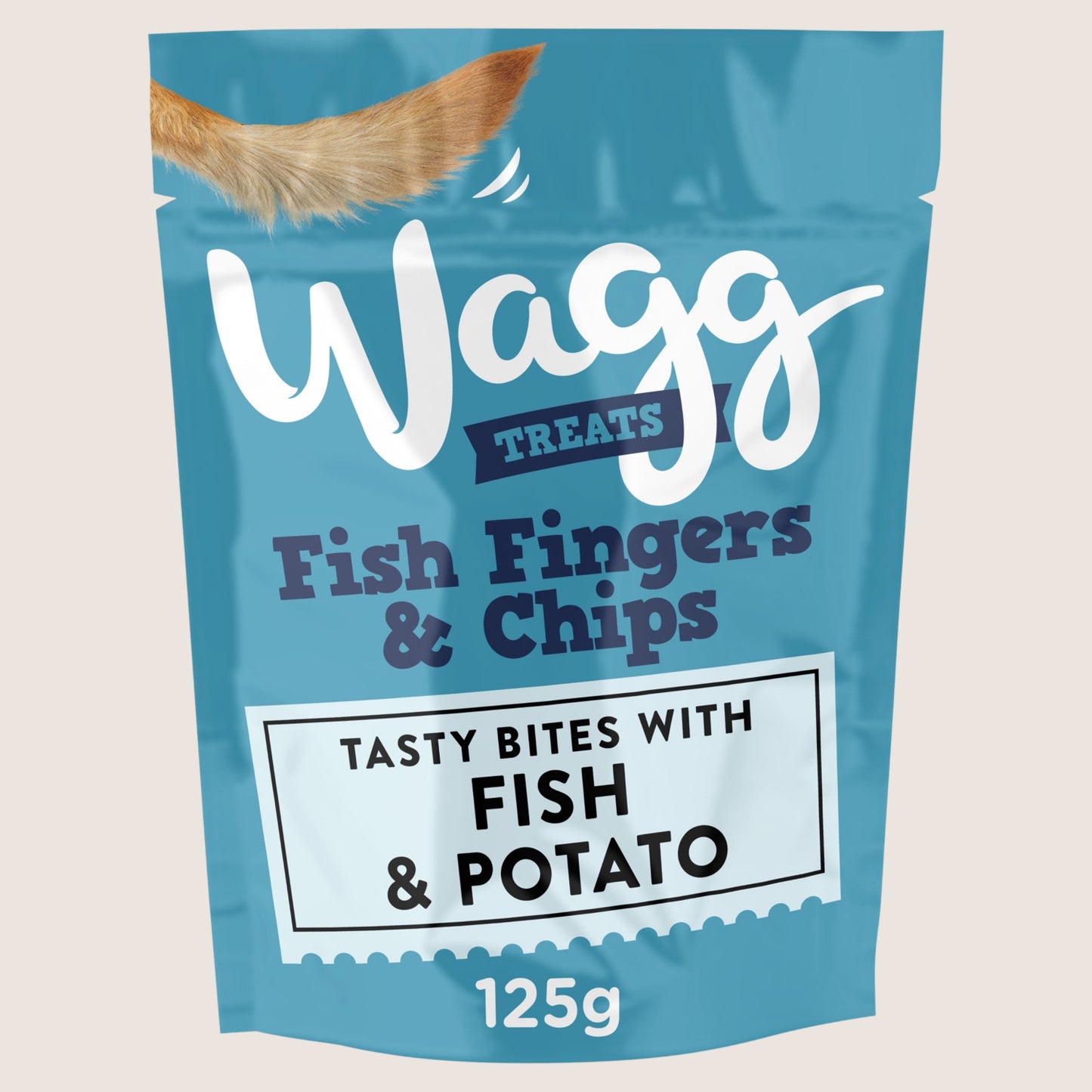 Wagg Treats Fish Fingers & Chips Nutritionally Complete 125g