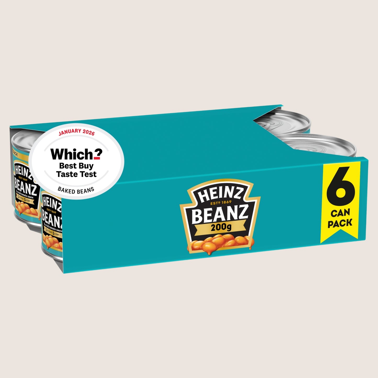 Heinz Tinned Baked Beans in a Rich Tomato Sauce Low Fat 6 x 200g