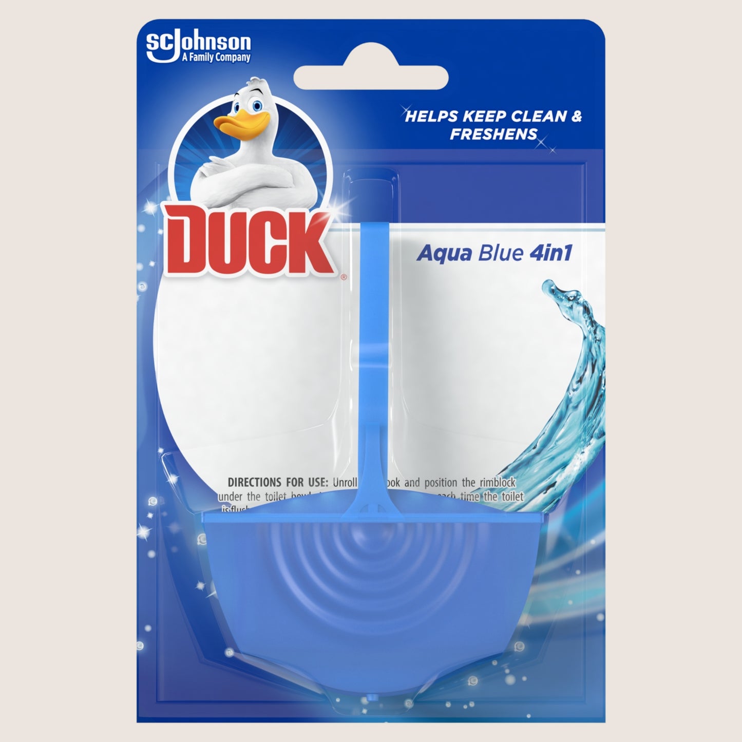Duck Aqua Blue Rim Block Toilet Cleaner 36g