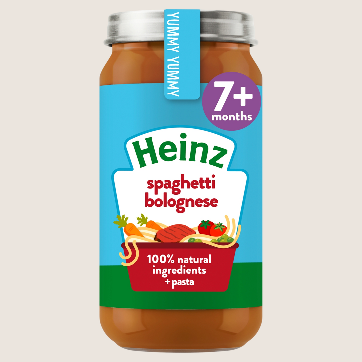 Heinz By Nature Spaghetti Bolognese Baby Food Jar 7+ Months No Artificial Additives 200g