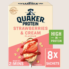 Quaker Oats High Protein Strawberries & Cream Porridge Sachets High Protein 335g