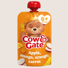 Cow & Gate Fruit Pouch Apple Mango Orange & Carrot Baby Food Snack, 6+ Months 6 Months Plus 100g