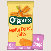 Organix Melty Organic Carrot Baby Snack Puffs Multipack 6 months+ 4x18g