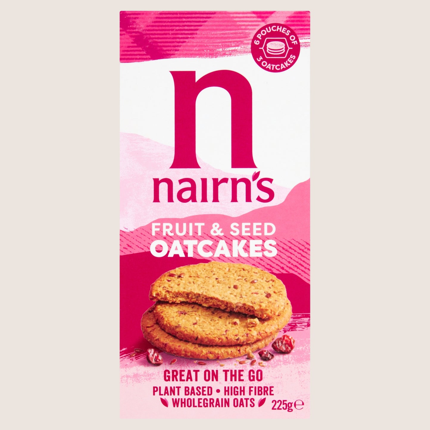 Nairn's Fruit & Seed Oatcakes Wholegrain Oats 225g