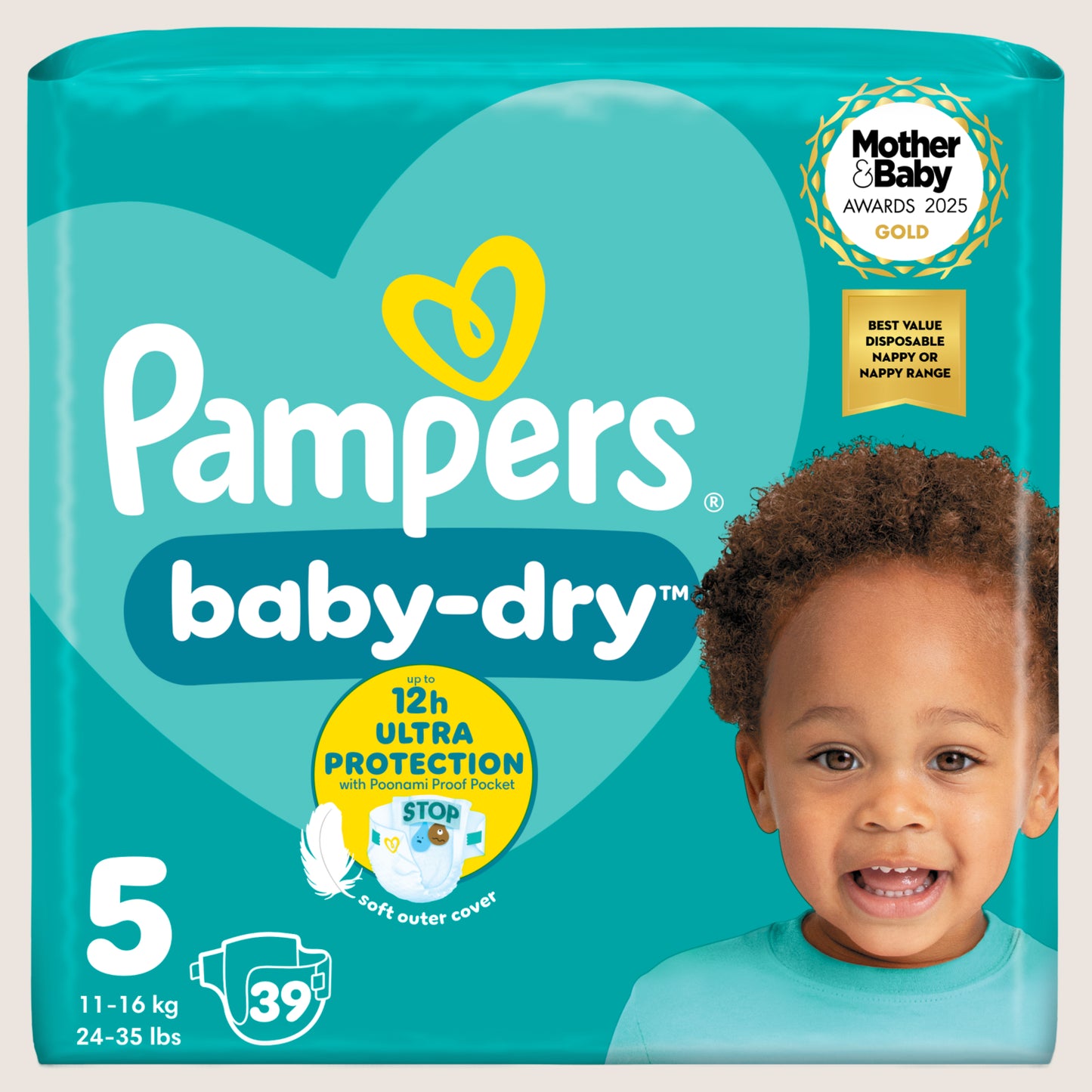 Pampers Baby-Dry Size 5, , - Essential Pack Size 5 39 Nappie 11kg