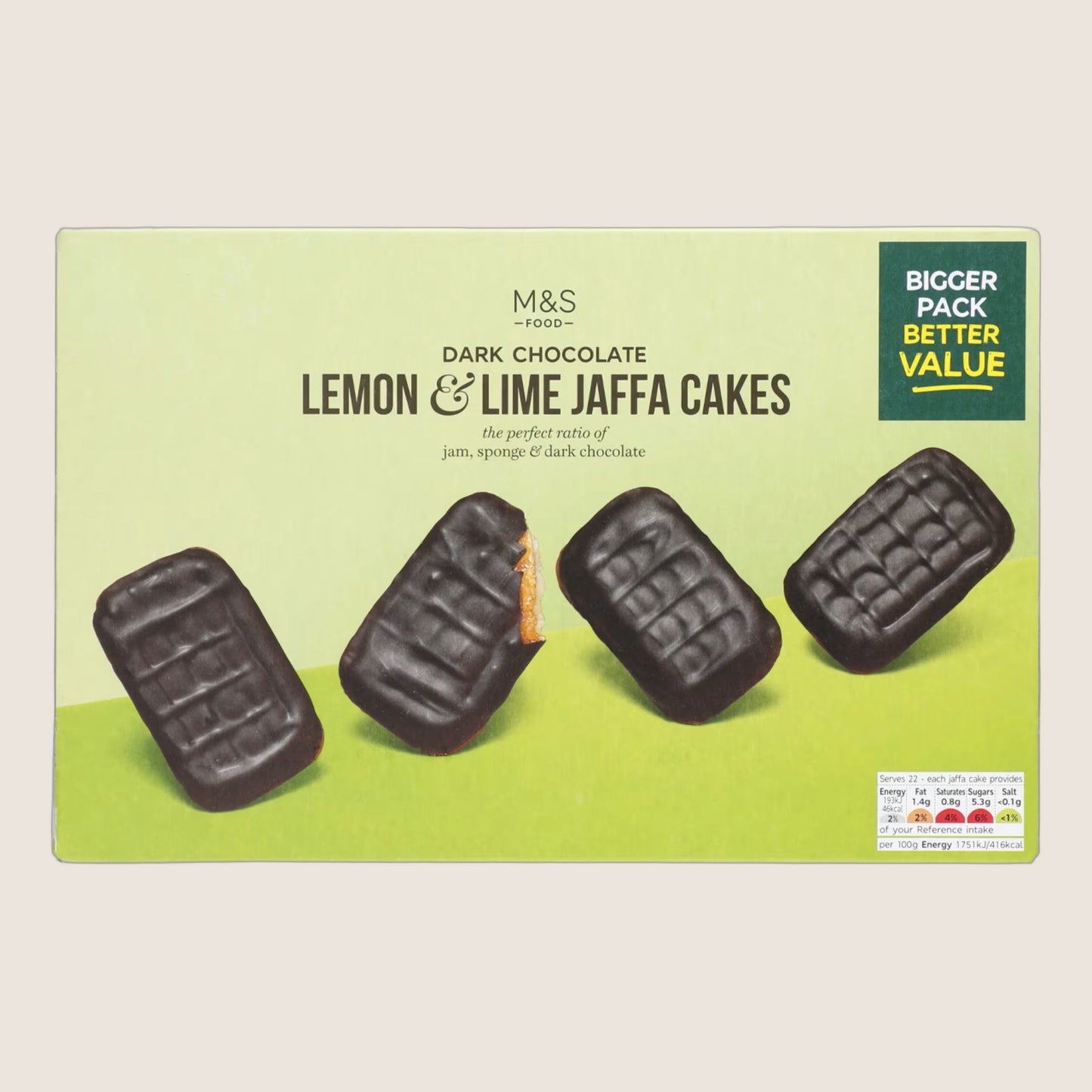 M&S Dark Chocolate Lemon And Lime Jaffa Cakes 250 g