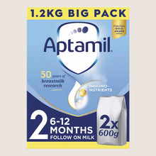 Aptamil 2 Follow On Baby Milk Formula Powder, 6-12 Months Big Pack Gentle Formula 1.2kg
