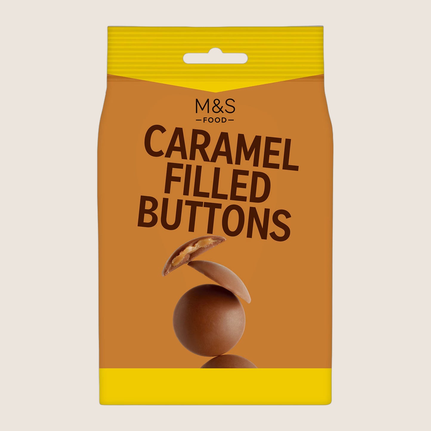 M&S Caramel Filled Buttons 150 g