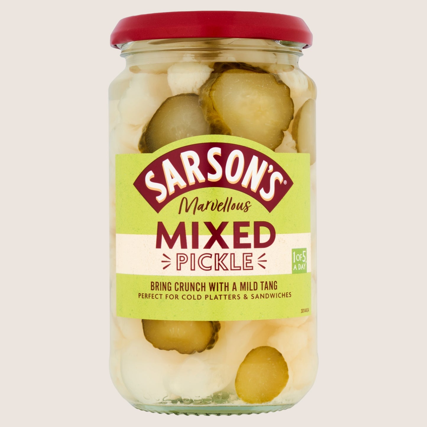 Sarsons Marvellous Mixed Pickle No Artificial Additives 460g