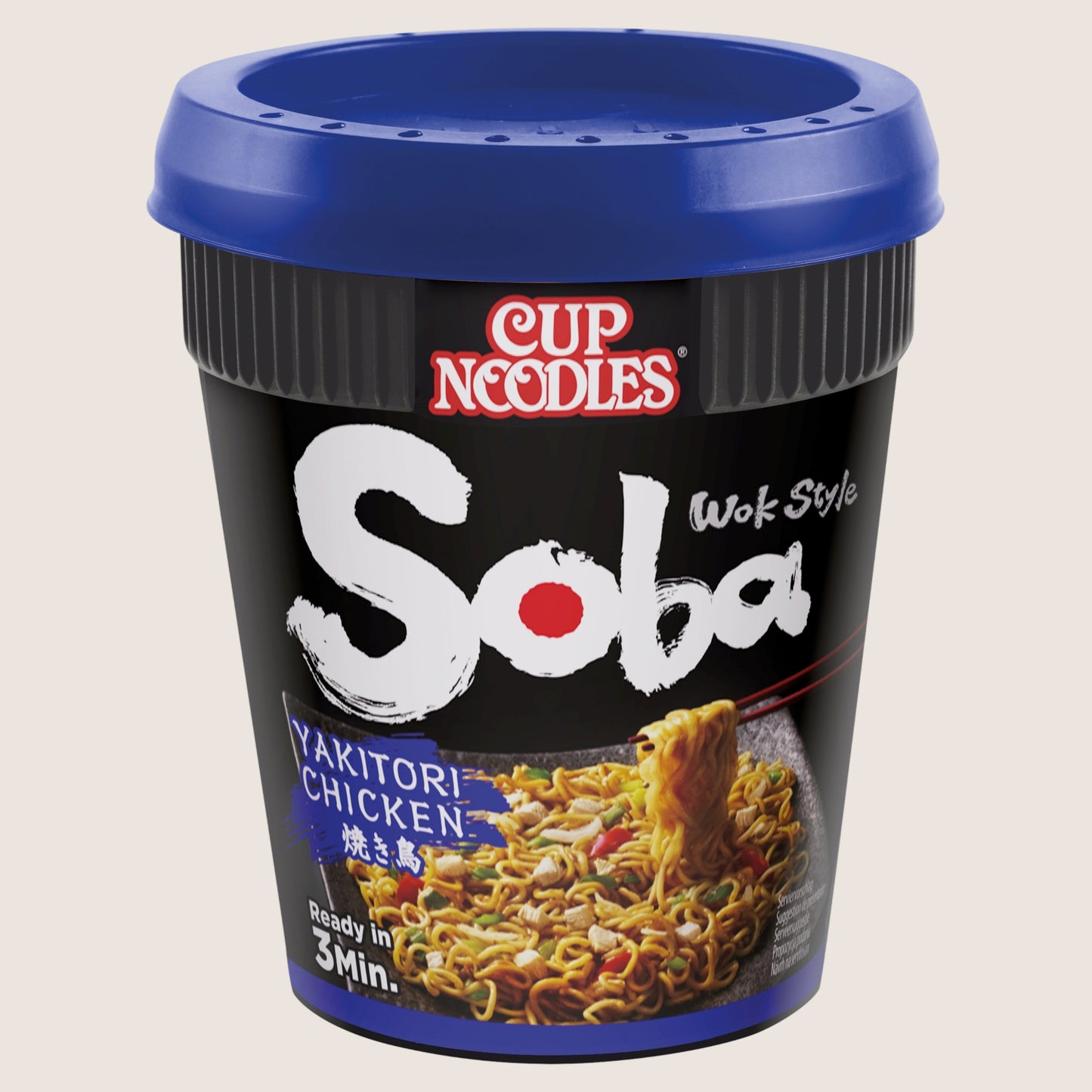 Nissin Nissin Soba Yakitori Chicken Instant Wok Style Noodles Pot Ready in Minutes 89g