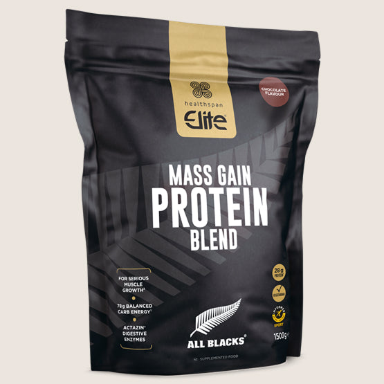 Healthspan Elite All Blacks Mass Gain Protein Blend − Chocolate 1.5 kg