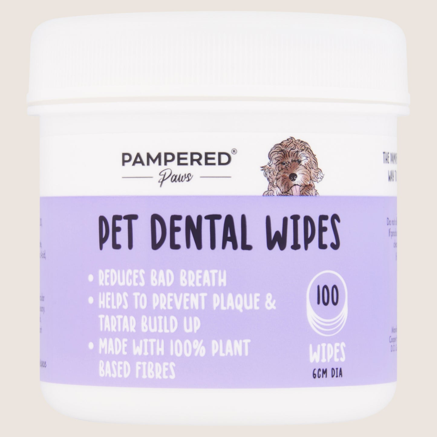 Pampered Paws Pet Dental Wipes Dental Care