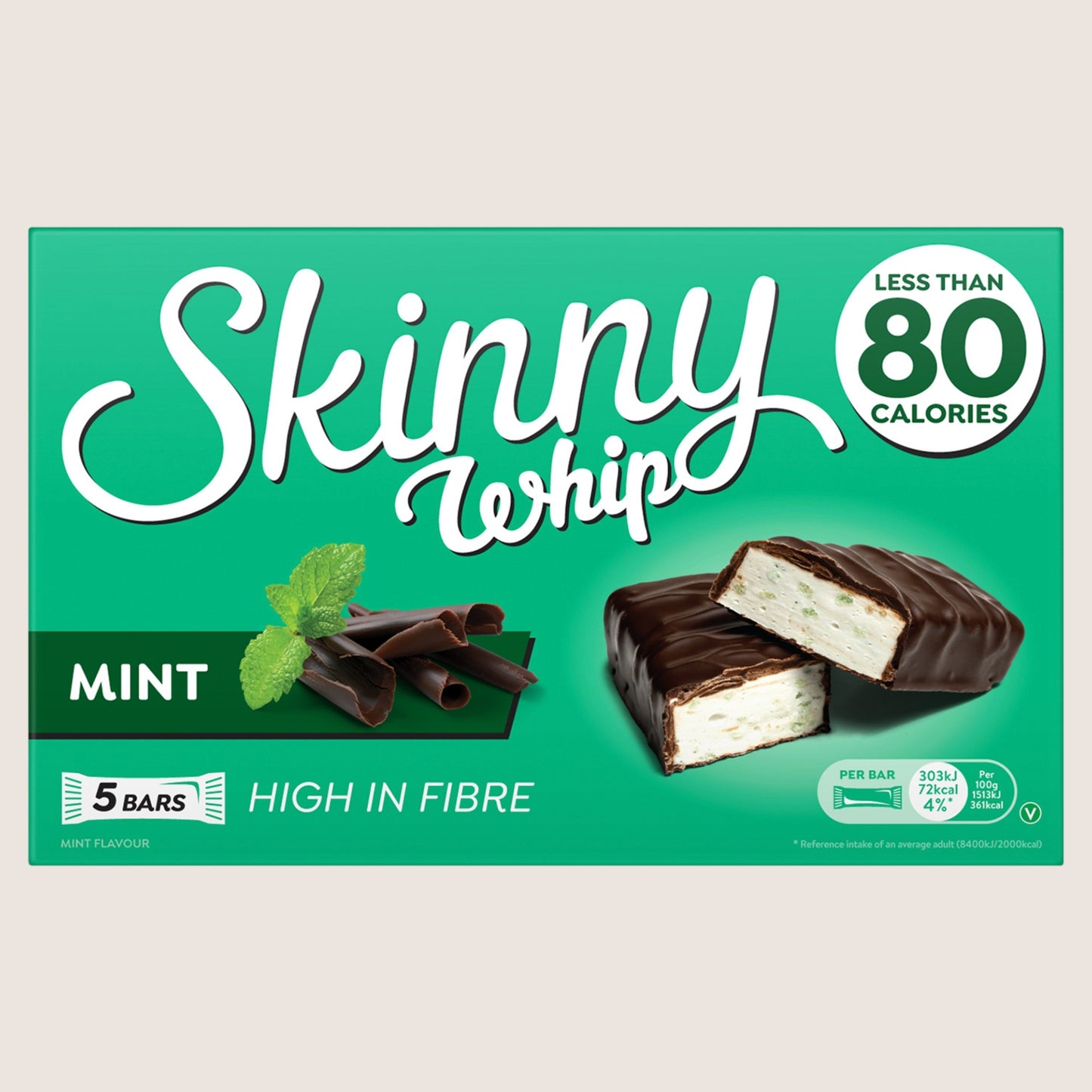 Skinny Whip Mint Flavour Bars 5 Pack 5 x 20g