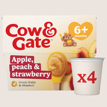 Cow & Gate Apple Peach & Strawberry Baby Food Fruit Pot , 6+ Months 6 Months Plus 4x100g