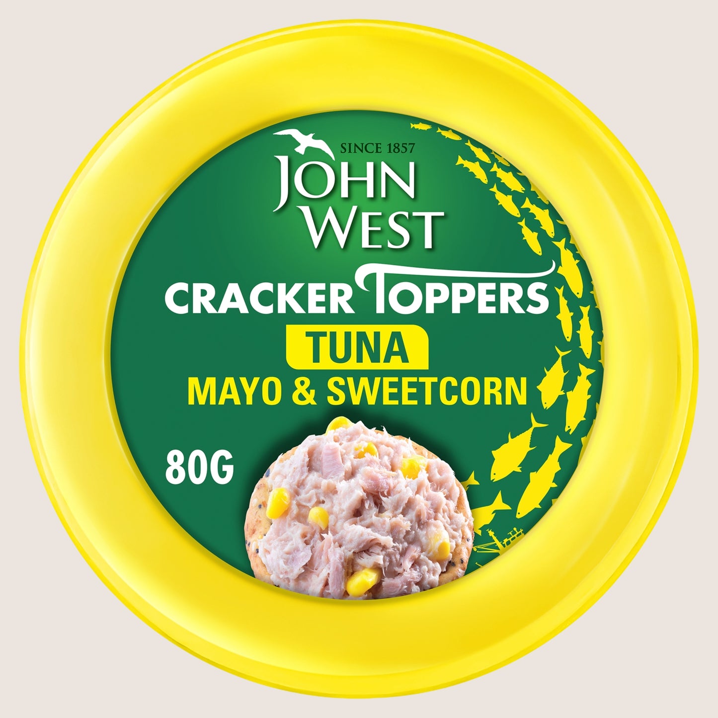 John West Cracker Toppers Mayo & Sweetcorn Tuna Garden Fresh 80g