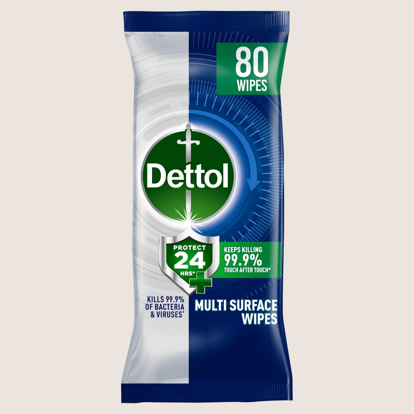 Dettol 80 24 Hour Antibacterial Multi Surface Ocean Fresh Wipes